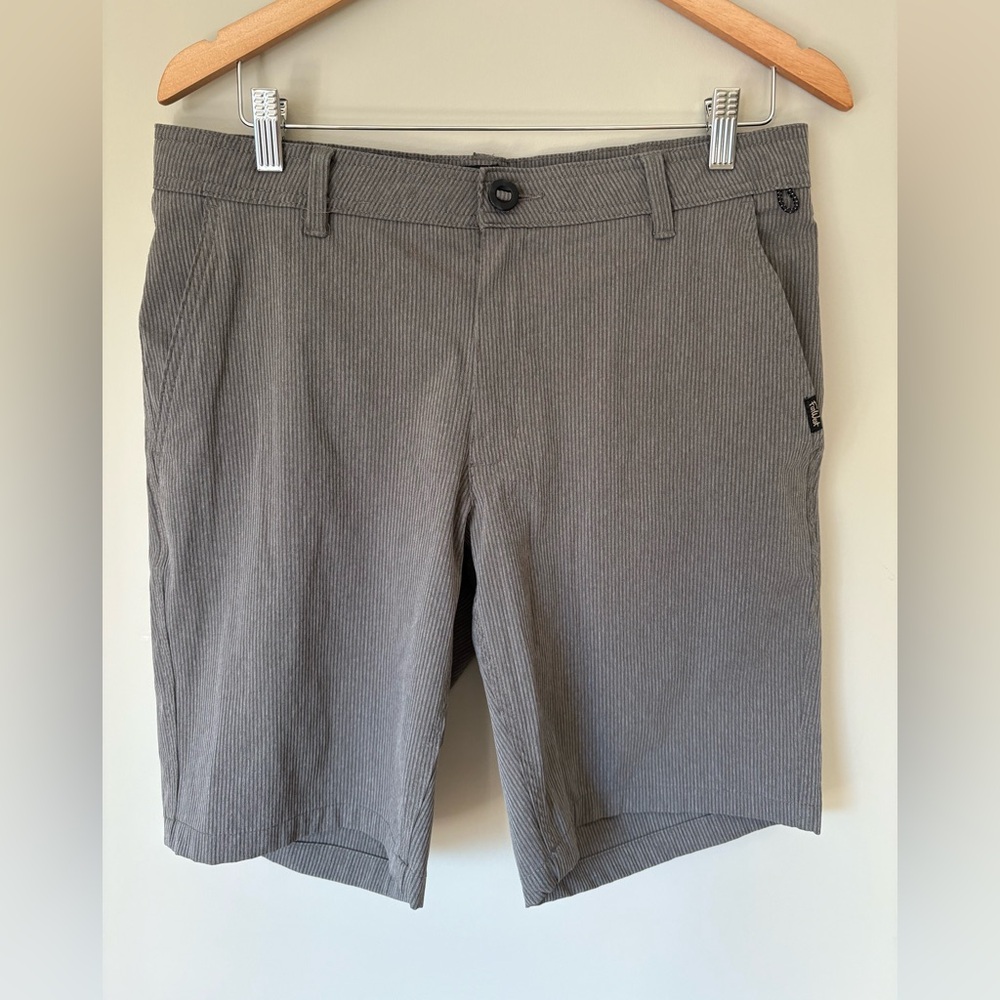 Far West Gray Striped Shorts, Men’s 34